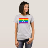 LGBTプライドとアクティビズム・ラムダ Tシャツ (正面フル)