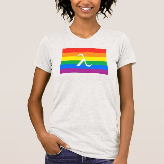 LGBTプライドとアクティビズム・ラムダ Tシャツ (正面)