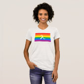 LGBTプライドとアクティビズム・ラムダ Tシャツ (正面フル)