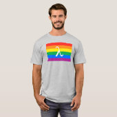 LGBTプライドとアクティビズム・ラムダ Tシャツ (正面フル)