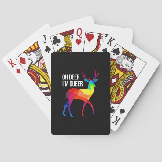 LGBTプライドのお祝いデザイン「Oh Deer Queer」 トランプ (裏面)