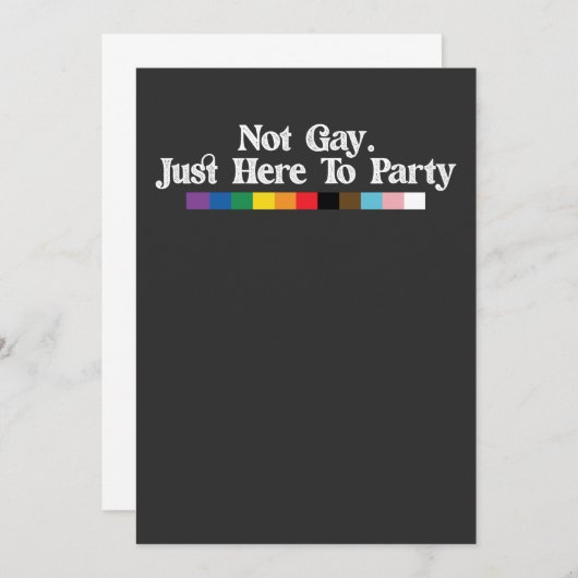 LGBTプライドのゲイはパーティーのサポート 招待状 (正面/裏面)