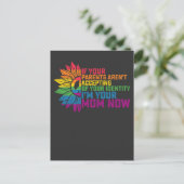 LGBTプライドの両親が今すぐママを受け入れるゲイ インビテーションポストカード (スタンド正面)