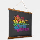 LGBTプライドの両親が今すぐママを受け入れるゲイ 吊り下げ型タペストリー (傾斜あり)