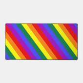 LGBTプライドの色のストライプ デスクマット (正面)