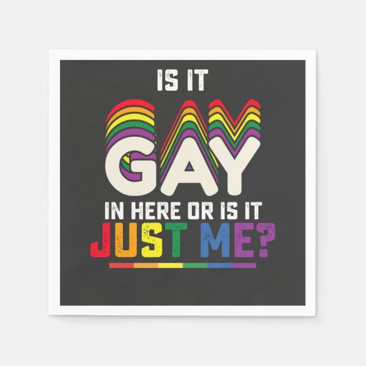 LGBTプライドはゲイか私だけか スタンダードカクテルナプキン (正面)