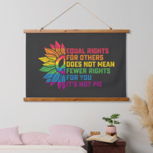 LGBTプライドひまわり 他者の平等な権利 吊り下げ型タペストリー