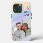LGBTプライドカップルOne カラフル Love Rainbow Photo Case-Mate iPhoneケース (裏面)