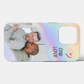 LGBTプライドカップルOne カラフル Love Rainbow Photo Case-Mate iPhoneケース (裏面 (横))