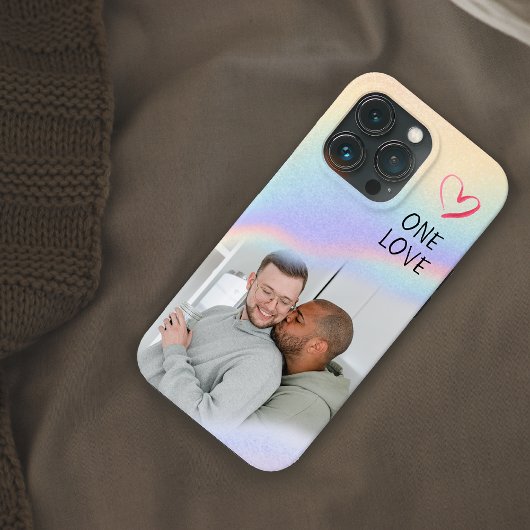 LGBTプライドカップルOne カラフル Love Rainbow Photo Case-Mate iPhoneケース