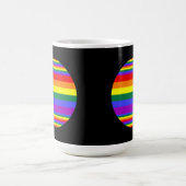LGBTプライドカラーズブラック コーヒーマグカップ (中央)