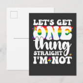 LGBTプライドゲイはImをストレートに取得しない インビテーションポストカード (正面/裏面)