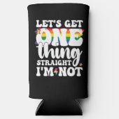 LGBTプライドゲイはImをストレートに取得しない スリム缶クーラー (正面)