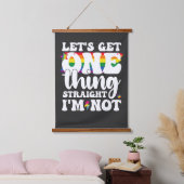 LGBTプライドゲイはImをストレートに取得しない 吊り下げ型タペストリー (寝室)