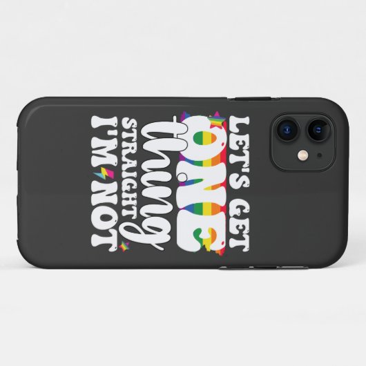 LGBTプライドゲイはImをストレートに取得しない Case-Mate iPhoneケース (裏面(横))
