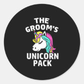 LGBTプライドゲイバチュラーパーティユニコーンパック ラウンドシール (正面)