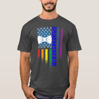 Lgbtプライドゲイバチュラーパーティ婚約1348 Tシャツ