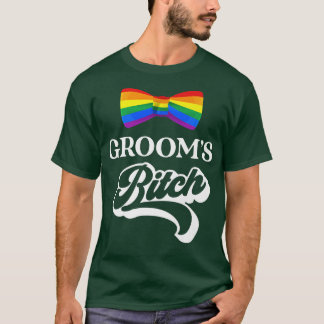 LGBTプライドゲイバチュラーパーティGrooms EngagementT-S Tシャツ