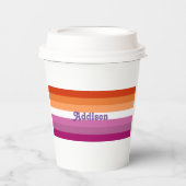 LGBTプライドゲイレズパーソナライズされたブ名 紙コップ (正面)