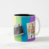 LGBTプライドゲイレズビアンの写真パーソナライズされた名 ツートーンマグカップ (正面右)