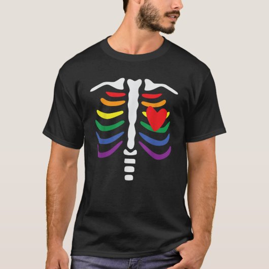 LGBTプライドゲイレズビアンカップル対応ハロウィーンC Tシャツ (正面)
