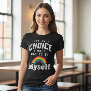 LGBTプライドゲイレズビアンレインボーモダンタイポグラフィ Tシャツ