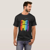 LGBTプライドゲーマーゲーマーモダンレインボーコントローラー Tシャツ (正面フル)