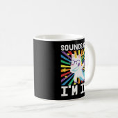 LGBTプライドサウンドゲイ私がレインボー・ユニコーンにいる コーヒーマグカップ (正面右)