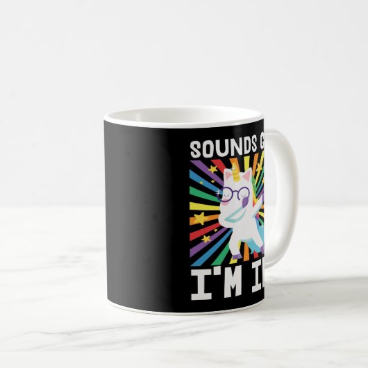 LGBTプライドサウンドゲイ私がレインボー・ユニコーンにいる コーヒーマグカップ (正面右)
