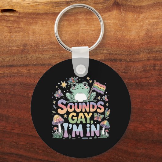 LGBTプライドサウンドゲイ キーホルダー (正面)