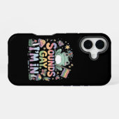 LGBTプライドサウンドゲイ iPhone 16ケース (裏面横)