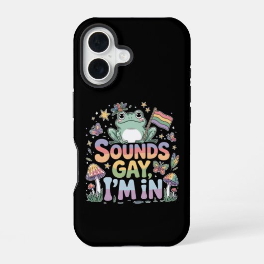 LGBTプライドサウンドゲイ iPhone 16ケース (裏面)