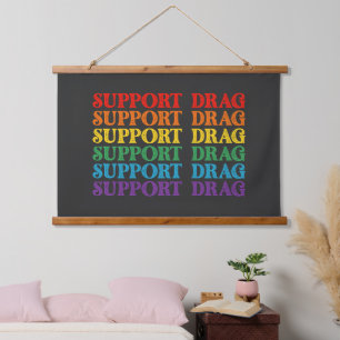 LGBTプライドサポート ドラァグは犯罪ではない 吊り下げ型タペストリー