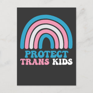 LGBTプライドサポー保護トTrans Kids インビテーションポストカード