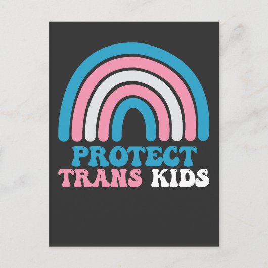 LGBTプライドサポー保護トTrans Kids インビテーションポストカード (正面)