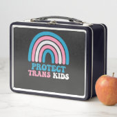LGBTプライドサポー保護トTrans Kids メタルランチボックス (インサイチュ)