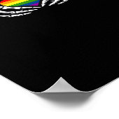 Lgbtプライドスケルトンハロウィーンゴシッククラシックハート ポスター (角)