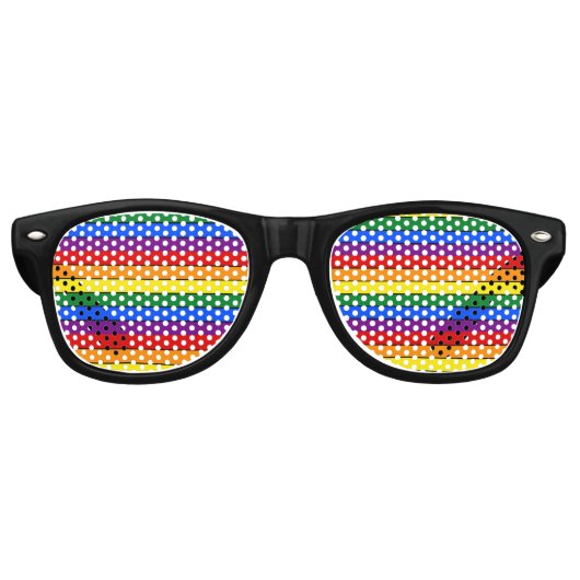 LGBTプライドストライプ レトロサングラス (正面)