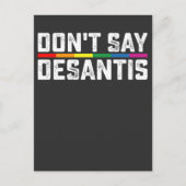 LGBTプライドデサンティス語らないゲイレズビアン インビテーションポストカード (正面)