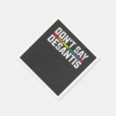 LGBTプライドデサンティス語らないゲイレズビアン スタンダードカクテルナプキン (角)