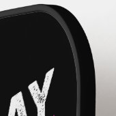 LGBTプライドデサンティス語らないゲイレズビアン ピックルボールラケット (左詳細)