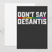 LGBTプライドデサンティス語らないゲイレズビアン 招待状 (正面/裏面)