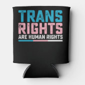 LGBTプライドトランスの権利は人権 缶クーラー (正面)