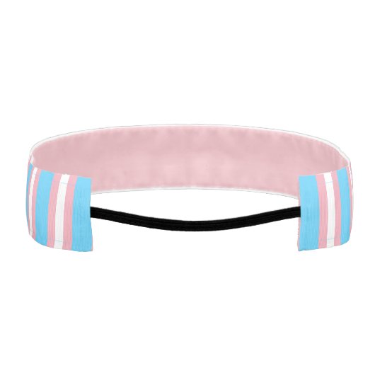LGBTプライドトランスジェンダー国旗の色1-1/2" アスレチックヘッドバンド (裏面)