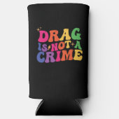 LGBTプライドドラッグは犯罪支援ではない スリム缶クーラー (正面)