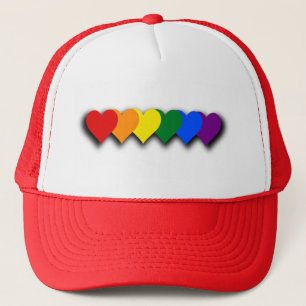LGBTプライドハートトラッカーハット キャップ