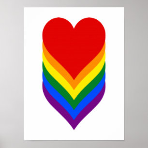 LGBTプライドハートポスター ポスター