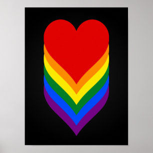 LGBTプライドハートポスター ポスター