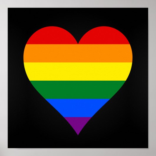 LGBTプライドハートポスター ポスター (正面)