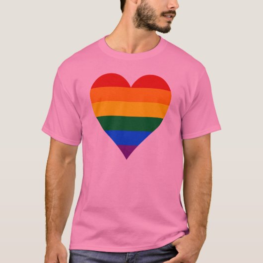 LGBTプライドハート基本Tシャツ Tシャツ (正面)